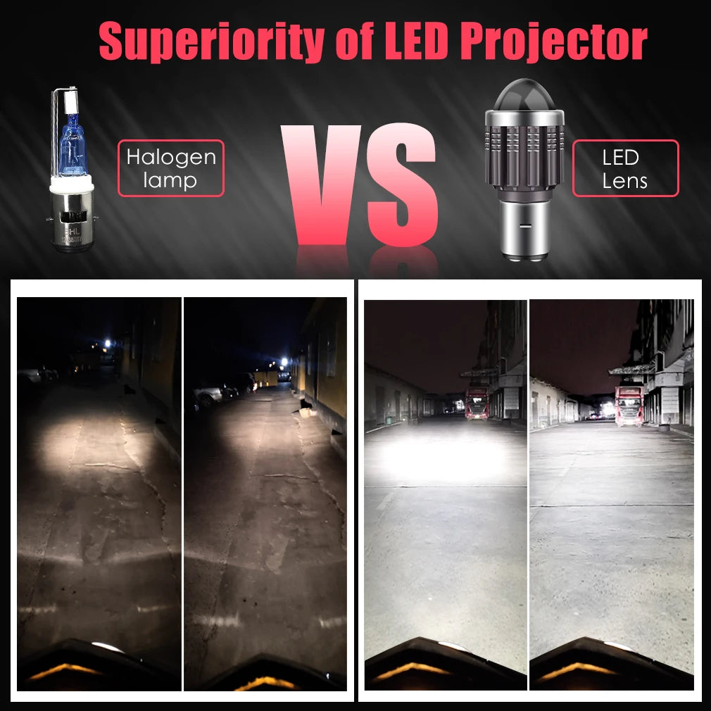 CSP 10000Lm H4 LED Moto H6 BA20D P15D LED Moto Motorcycle Headlight Bulbs Lens Yellow Hi L