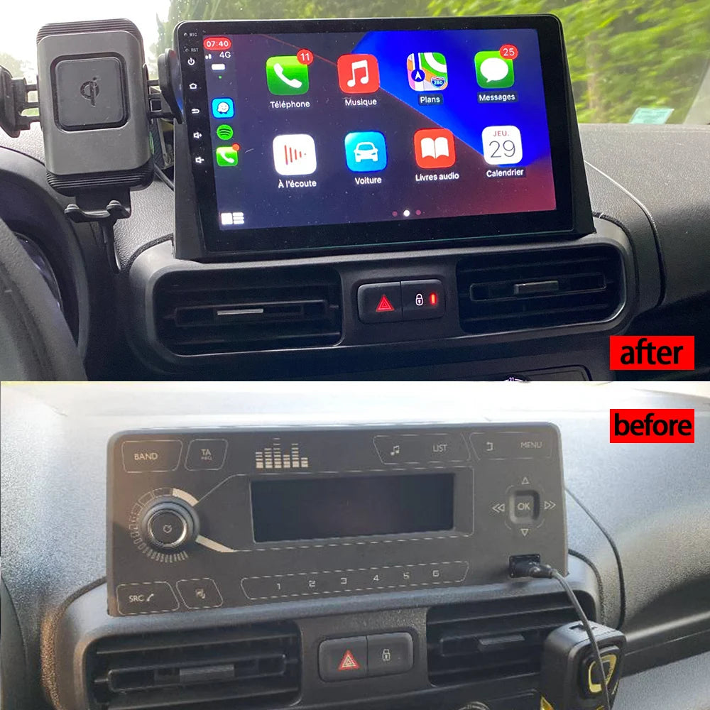 Car Radio For Citroen Berlingo 2019 Opel Combo Cargo 2019 Peugeot Android 14 Multimedia St