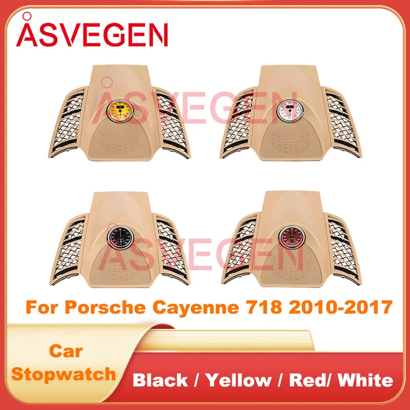 Car Stopwatch For Porsche Cayenne 718 2010-2017 Sport Chrono Dashboard Center Clock Compas