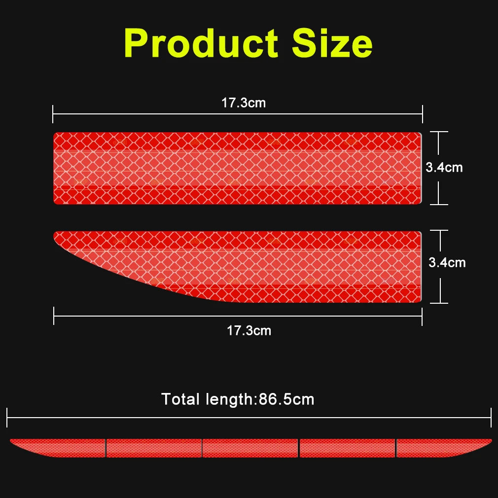 Universal 86.5*3.4cm Car Reflective Sticker Tape Car Accessories Reflective Strip Car Body