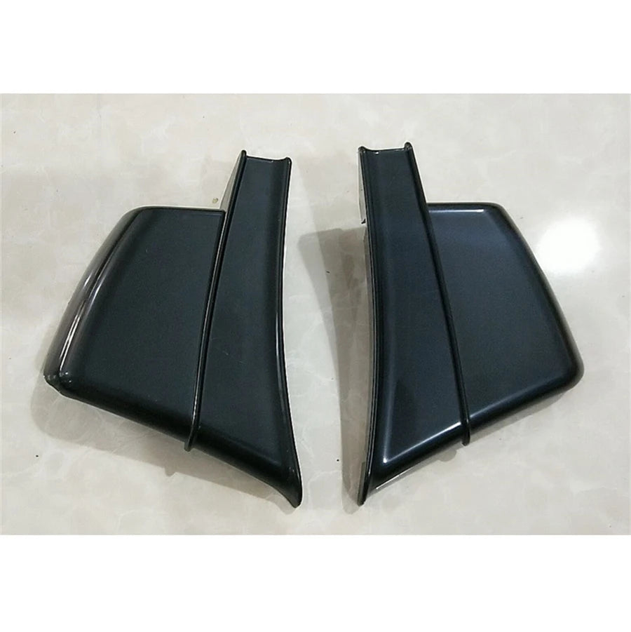 Glossy Black ABS Motorcycle Winglets Air Deflector Trim Cover Universal