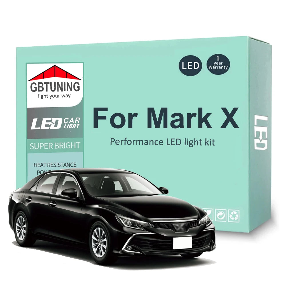 LED Interior Light Kit for Toyota Mark X 2004-2015 - Canbus Dome Map Door Trunk Bulbs | AUTOKITSHOP