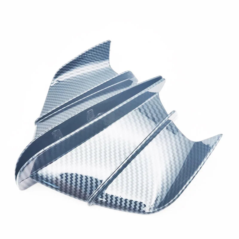 2x Carbon Fiber Look Motorcycle Side Winglets Air Deflector Trim Cover Universal