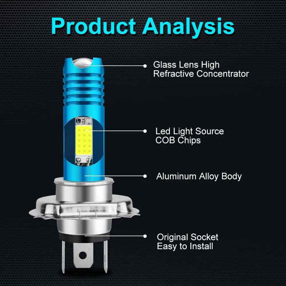RGB Changable Car Led H4 H7 Motorcycle Headlight P15D H6 BA20D Wireless Motorcycle Head La