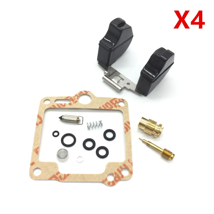 4 Set Bike Carburetor Carb Rebuild Repair Kit +Float For 1988-1992 Yamaha FJ1200