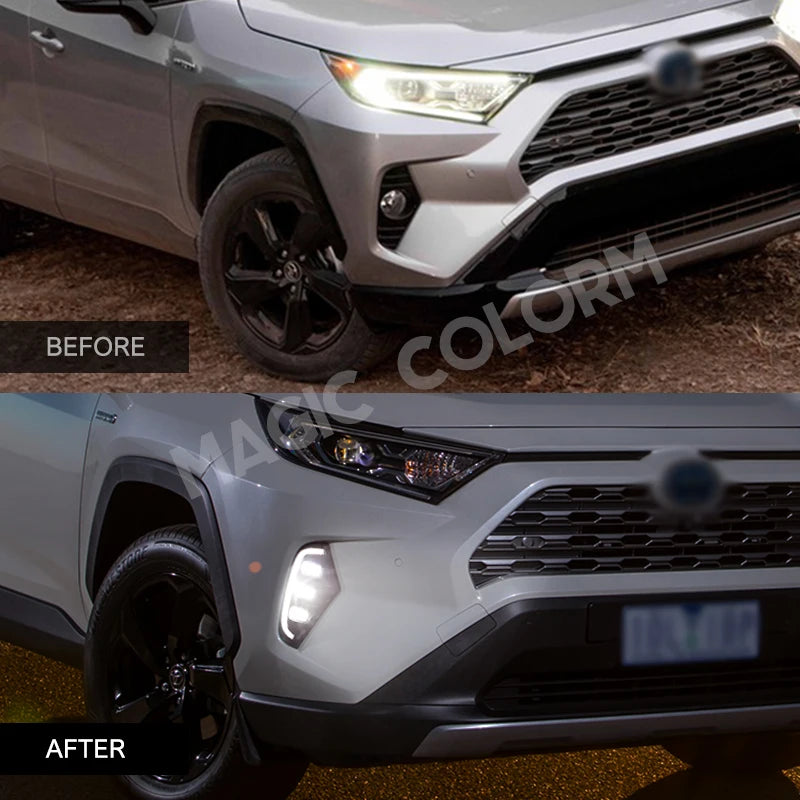 Daytime Running Lamp DRL Led Lights Fog Toyota RAV4 2019 2020 2021 Turn Signal DayLight Ac | AUTOKITSHOP