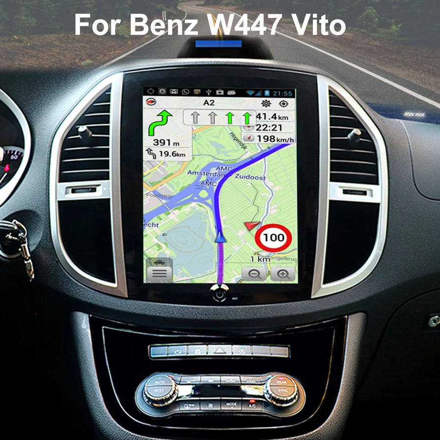 For Mercedes Benz W447 Vito 3 2014-2021 128G Car Radio Stereo Receiver Android 2 Din Auto