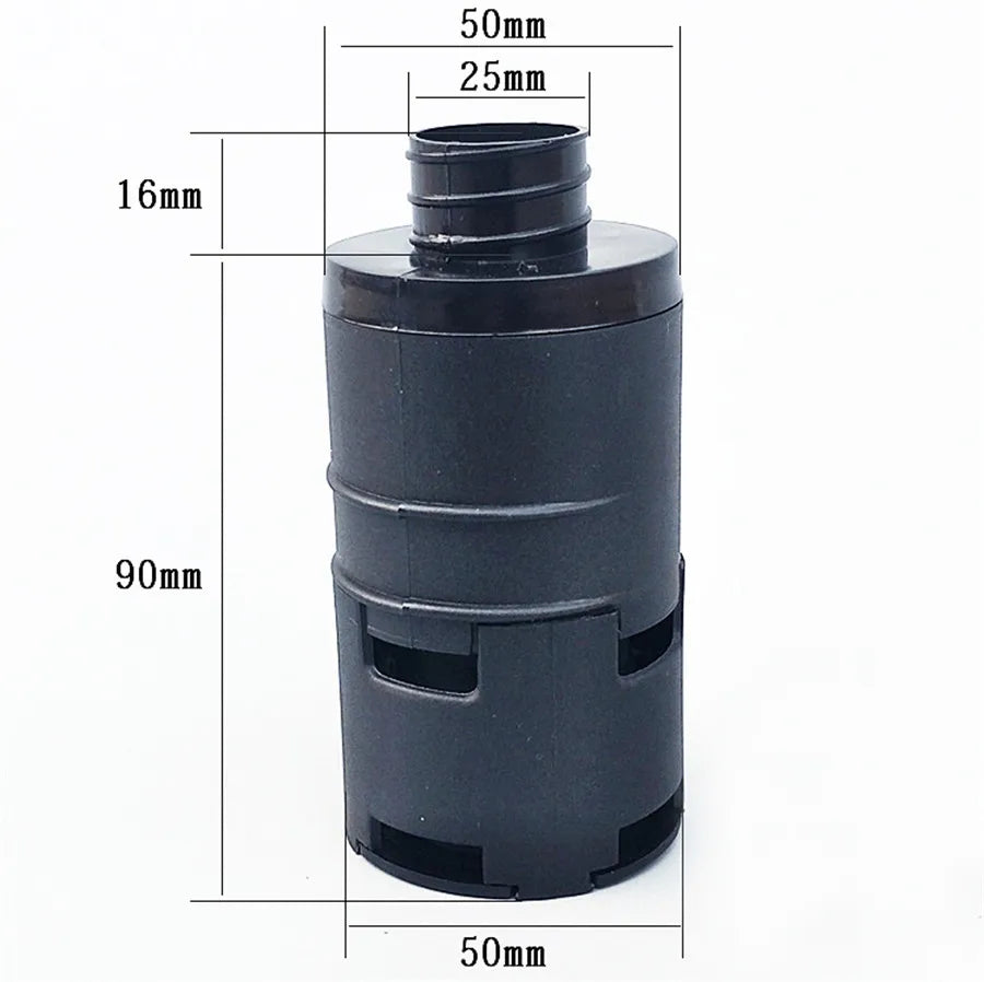 2×25mm Diesel Combustion Auto Heater Air Intake Filter Plastic Black for Webasto/for Ebers
