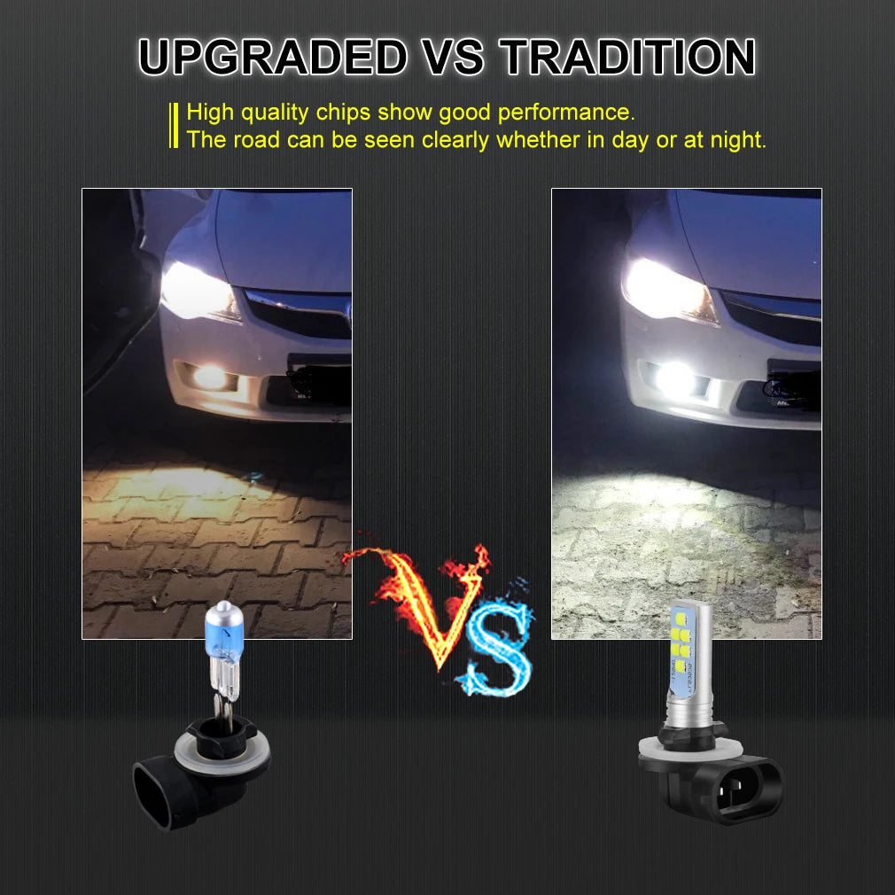 H27 Led P13W PSX26W Fog Light H27W 881 880 Auto Led Bulb Light Lamp 1400LM Car Driving Run
