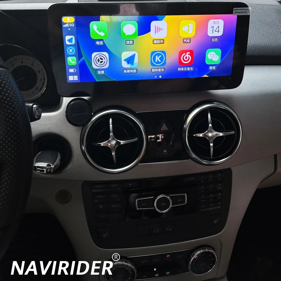 Navigation 256GB Android 14 Car Radio Stereo For Mercedes Benz GLK Class X204 2009-2015 Wi