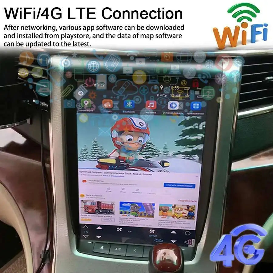 128GB Rom esla IPS Screen Car Radio Multimedia Video Player For Toyota ALPHARD VELLFIRE Na