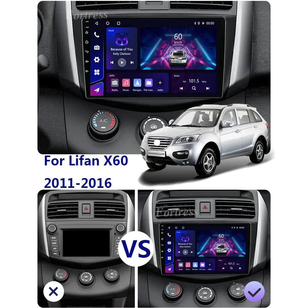 Android 16 Carplay Car Radio For Lifan X60 X 60 2011 2012 - 2016 Navigation Multimedia Pla