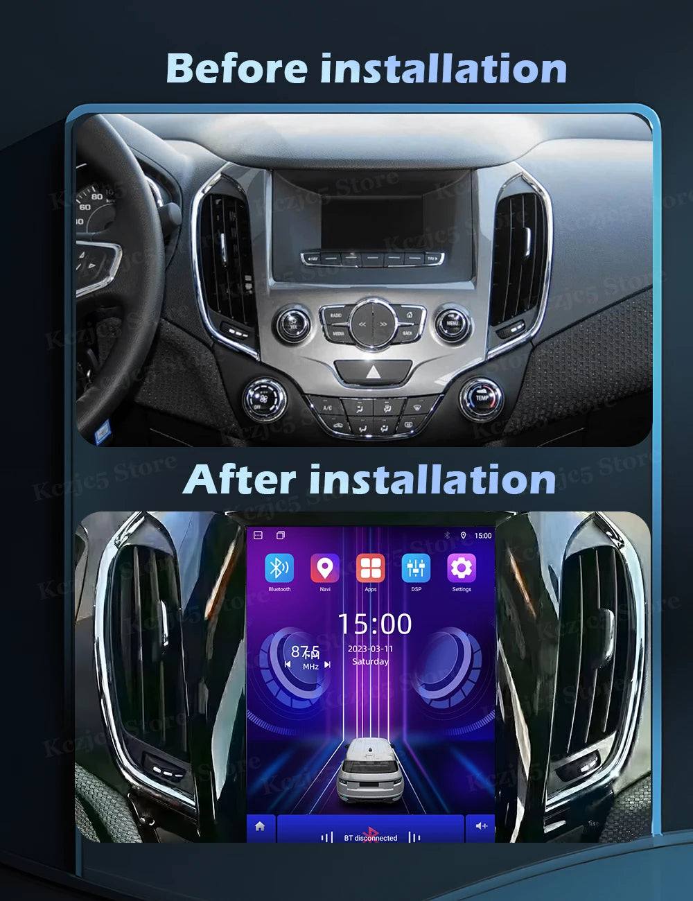 For Chevrolet Cruze 2015-2018 Wireless CarPlay Android 16 System Car Radio Multimedia Play