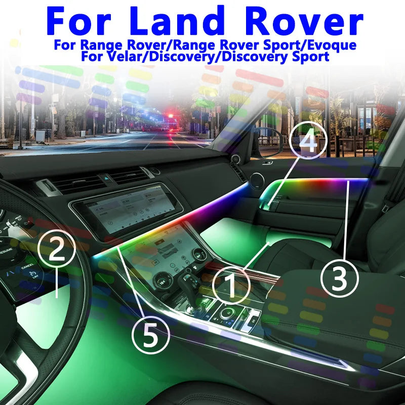 For Land Rover 64s RGB LED Interior Ambient Light Personalize Your Car's Interior Lighting | AUTOKITSHOP