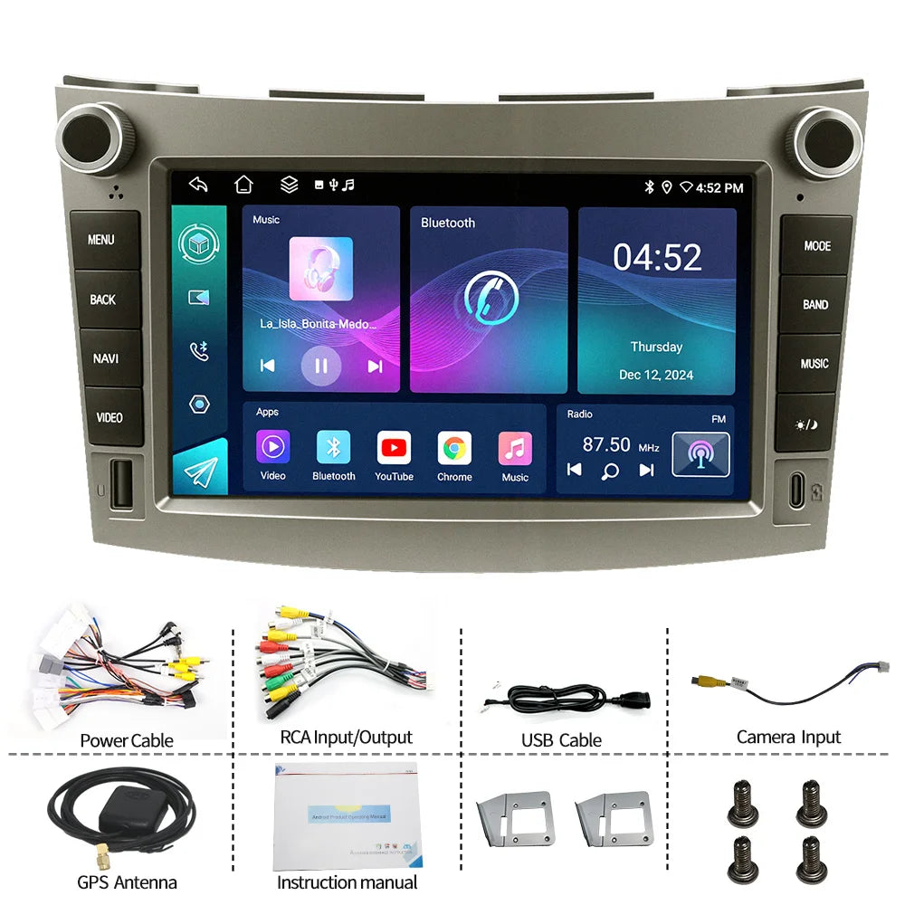 7" Android Car Radio GPS for Subaru Lion Proud Tiger 2010-2014 - Wireless CarPlay Android Auto Bluetooth Steering Contro