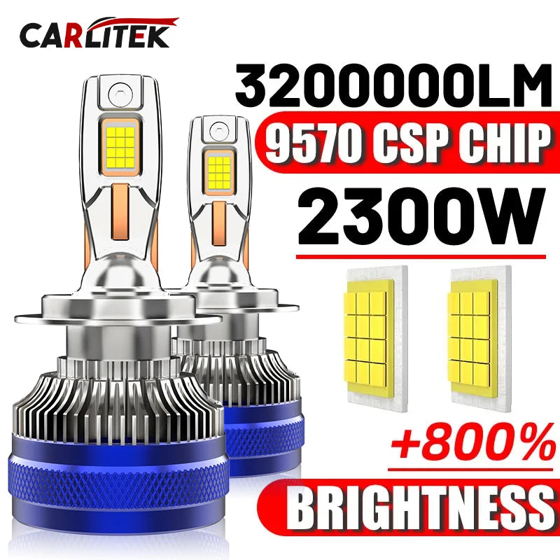 CARLitek 2300W H1 LED Headlight 3200000LM Led Canbus Car Lamps H4 H7 H11 9005 9006 HB3 HB4