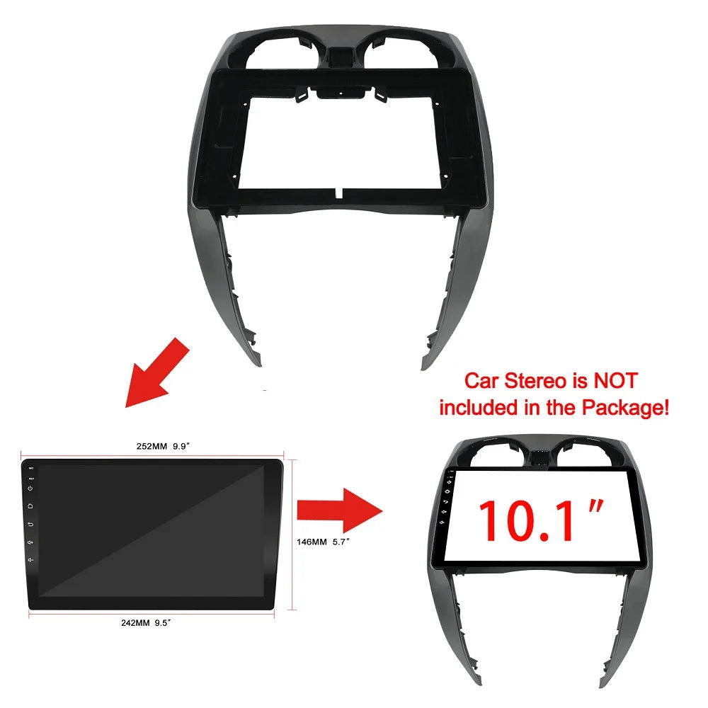 10.1 Inch 2din Car Fascia For Nissan Note 2019+ RHD Stereo Panel Dash Mount Installation D | AUTOKITSHOP