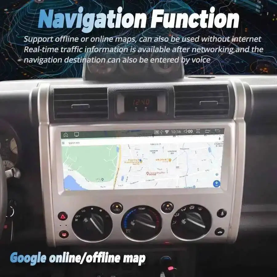 12.3inch Multimedia Stereo Video Player For Toyota FJ Cruiser 2008-2015 Carplay Gps 256GB