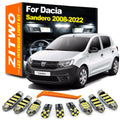 ZITWO LED Bulb Interior Dome Map Reading Light Kit For Dacia Sandero 1 2 MK1 MK2 for MK1 MK2 2008-2017 - Canbus LED Car