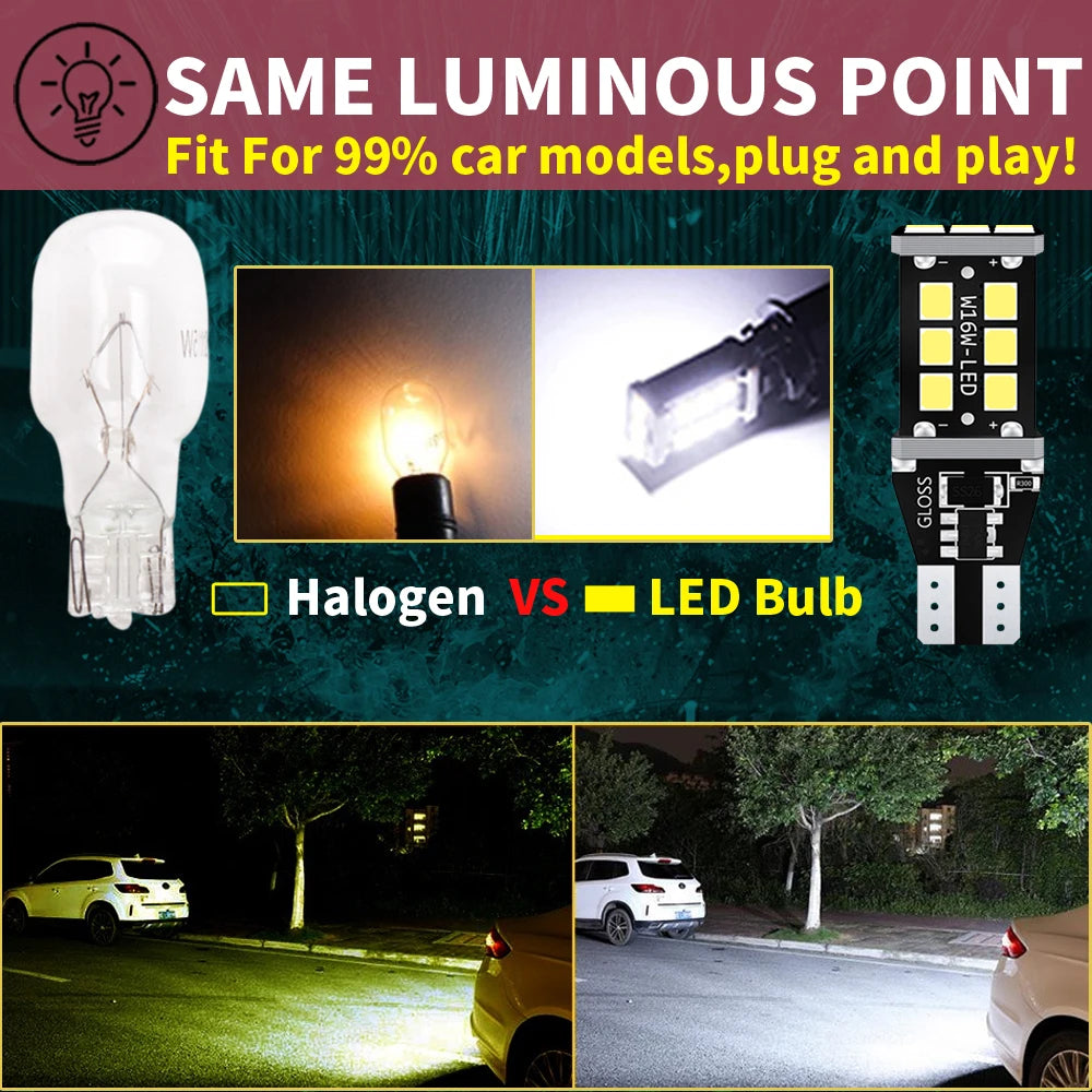 W16W LED Bulb T15 Led Canbus OBC Error Free 920 921 912 Lamp 2835SMD Car Reverse Lights Ba