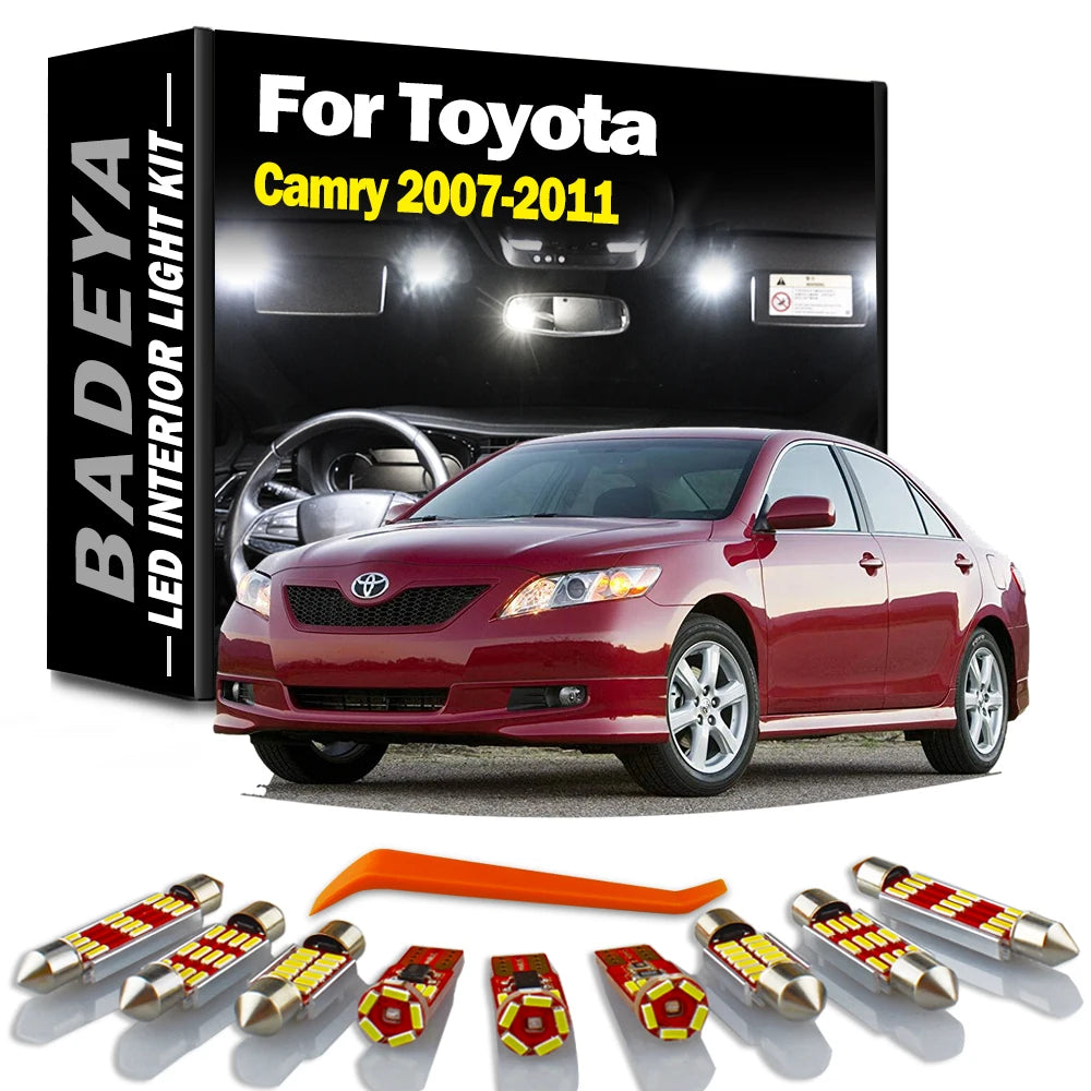 14-Piece LED Interior Light Kit for Toyota Camry XV40 - Canbus Error-Free Interior Bulbs