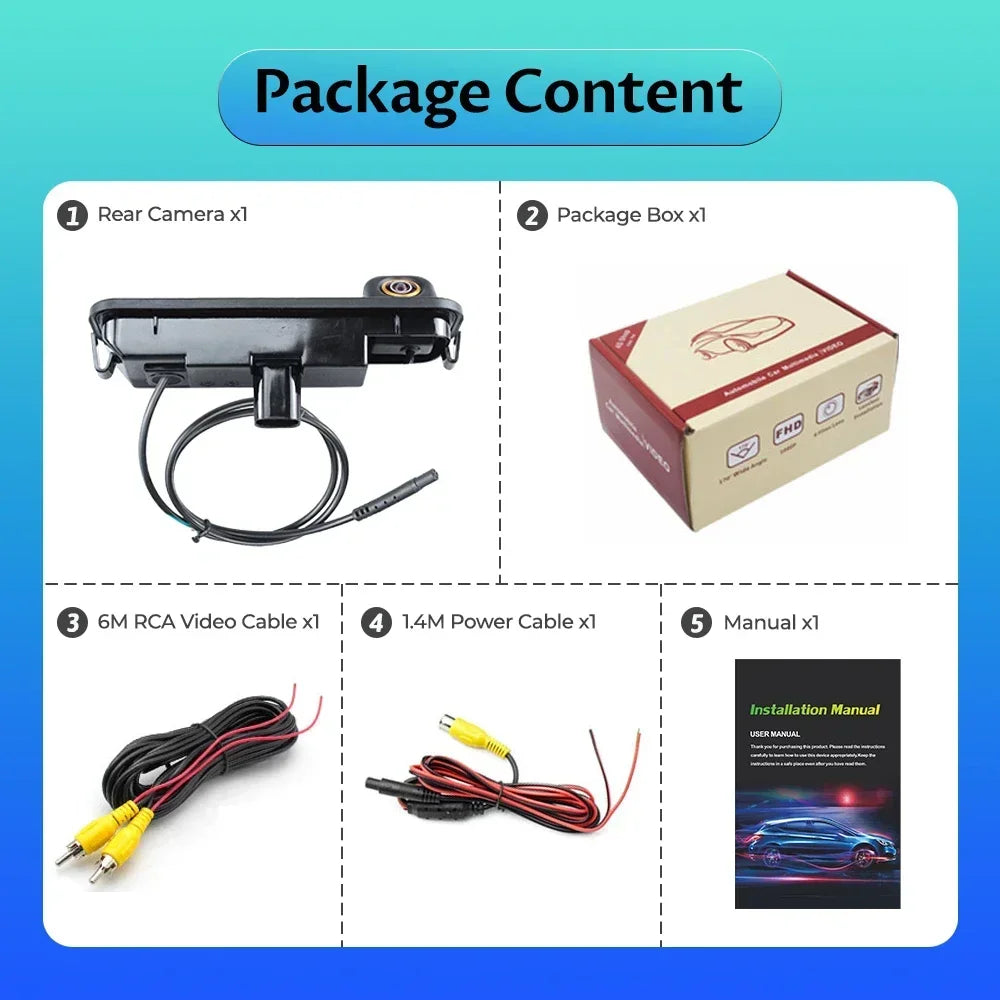 170° AHD 1080P Car Rear View Camera For Ford Focus 3 MK3 C MAX 2011-2014 Night Vision Reve