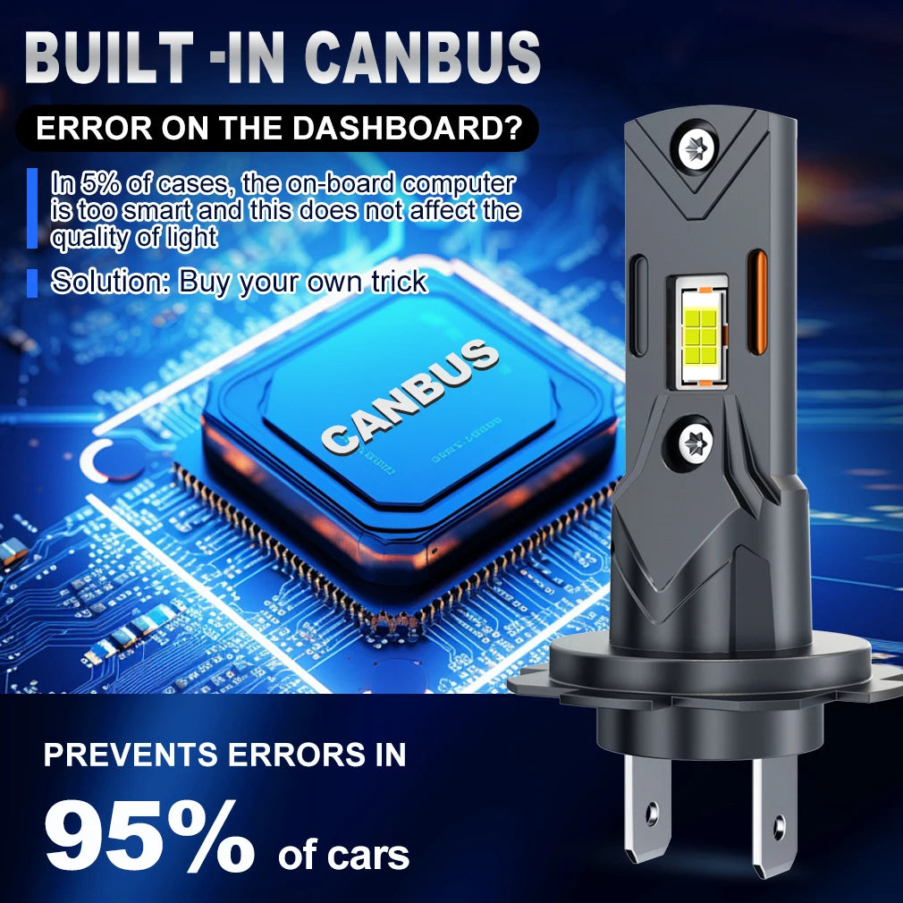 XSTORM H7 LED Light Bulbs 25000LM 70W H4 LED Headlight Canbus NO Error Auto Turbo Light Fo