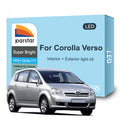 LED Bulb Interior and Exterior Light Kit For Toyota Coroll Verso 2004- 2007 2008 2009 Headlight Fog Turn Parking Reverse Light
