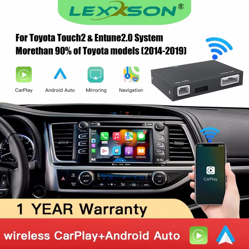 Wireless Carplay Android Auto For TOYOTA Touch2 Entune2.0 Prius C-HR Avalon Prius Sienaba  | AUTOKITSHOP