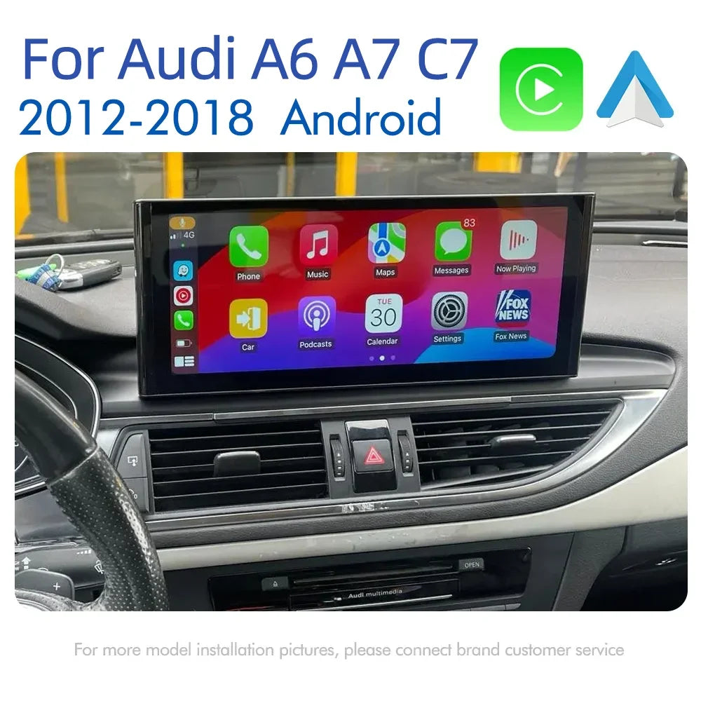 For Audi A6 A7 C7 2012~2018 Android 14 Auto Radio Wireless Carplay Player GPS Car Multimed