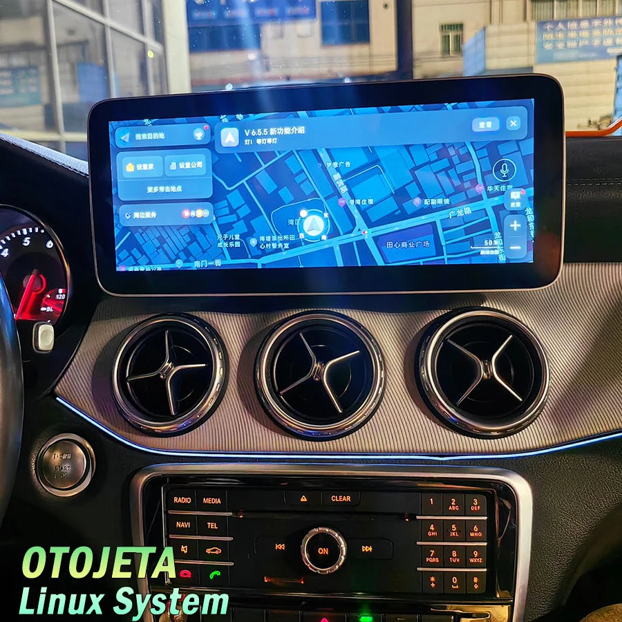 12.8'' Android Auto Car Radio For Mercedes Benz A W176 CLA C117 X117 GLA X156 2013-2018 Ca