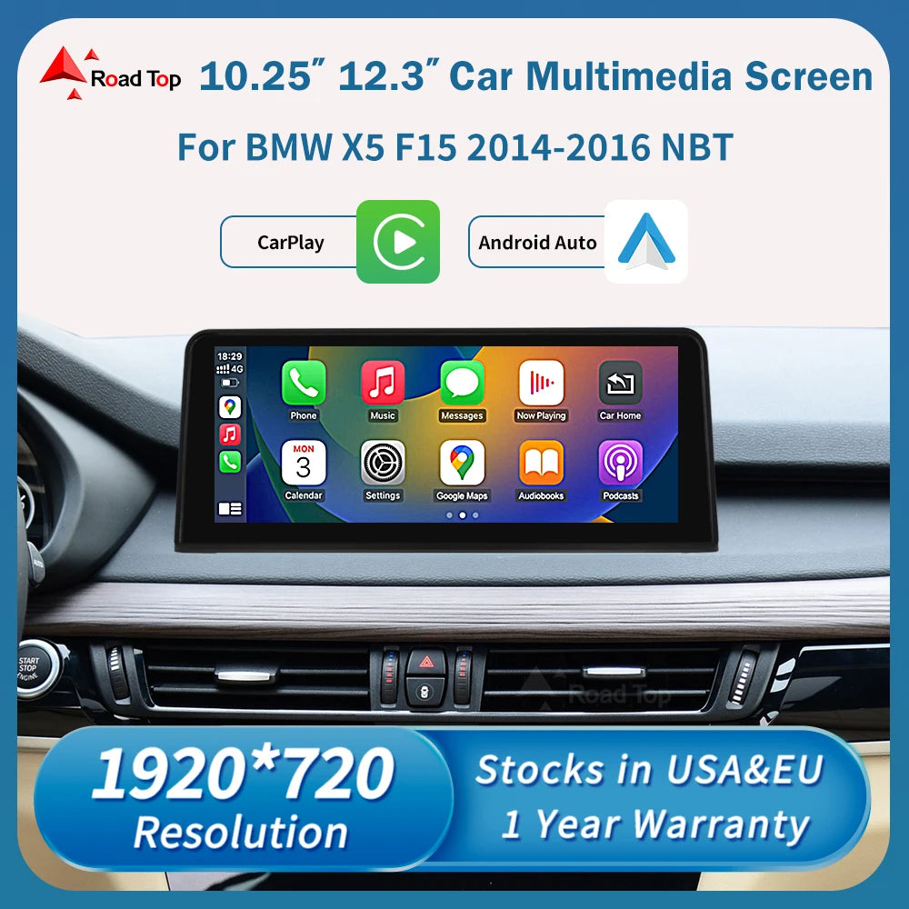 Road Top 1920*720 Linux Touch Screen Wireless Carplay Android Auto Car Multimedia Display  | AUTOKITSHOP