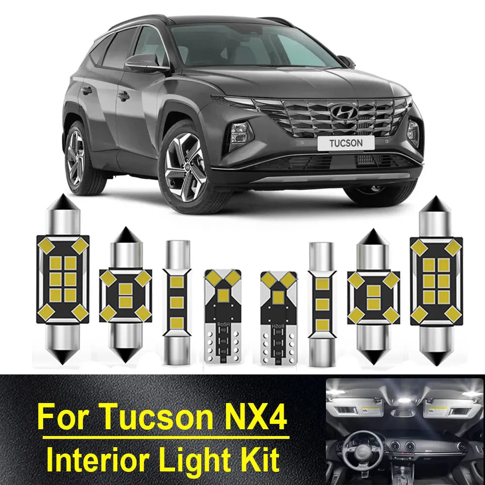 11-Piece LED Interior Light Kit for Hyundai Tucson NX4 - Canbus Error-Free Bulbs | AUTOKITSHOP