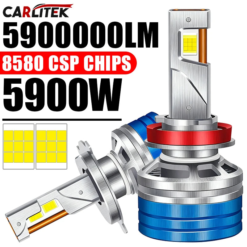 K5C PLUS 5900W H7 H11 H4 H1 Canbus Led Bulbs LED H8 H9 HB3 9005 HB4 9006 9012 K6C Led Doub
