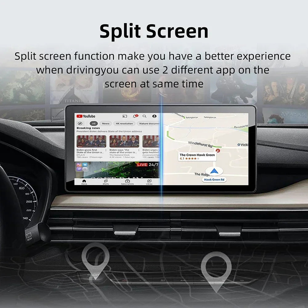 Android 13 Ai Box QCM 6115 Wireless Carplay And Android Auto CarPlay WiFi 4g LTE GPS Built