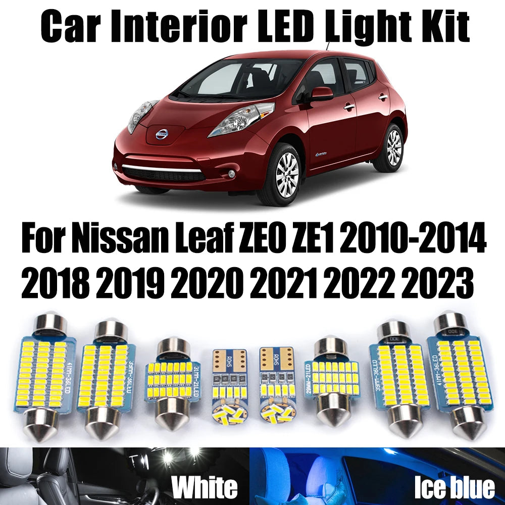 LED Interior Light Kit for Nissan Leaf ZE0 ZE1 2010- 2016 - Canbus Dome Map Door Trunk Bulbs | AUTOKITSHOP