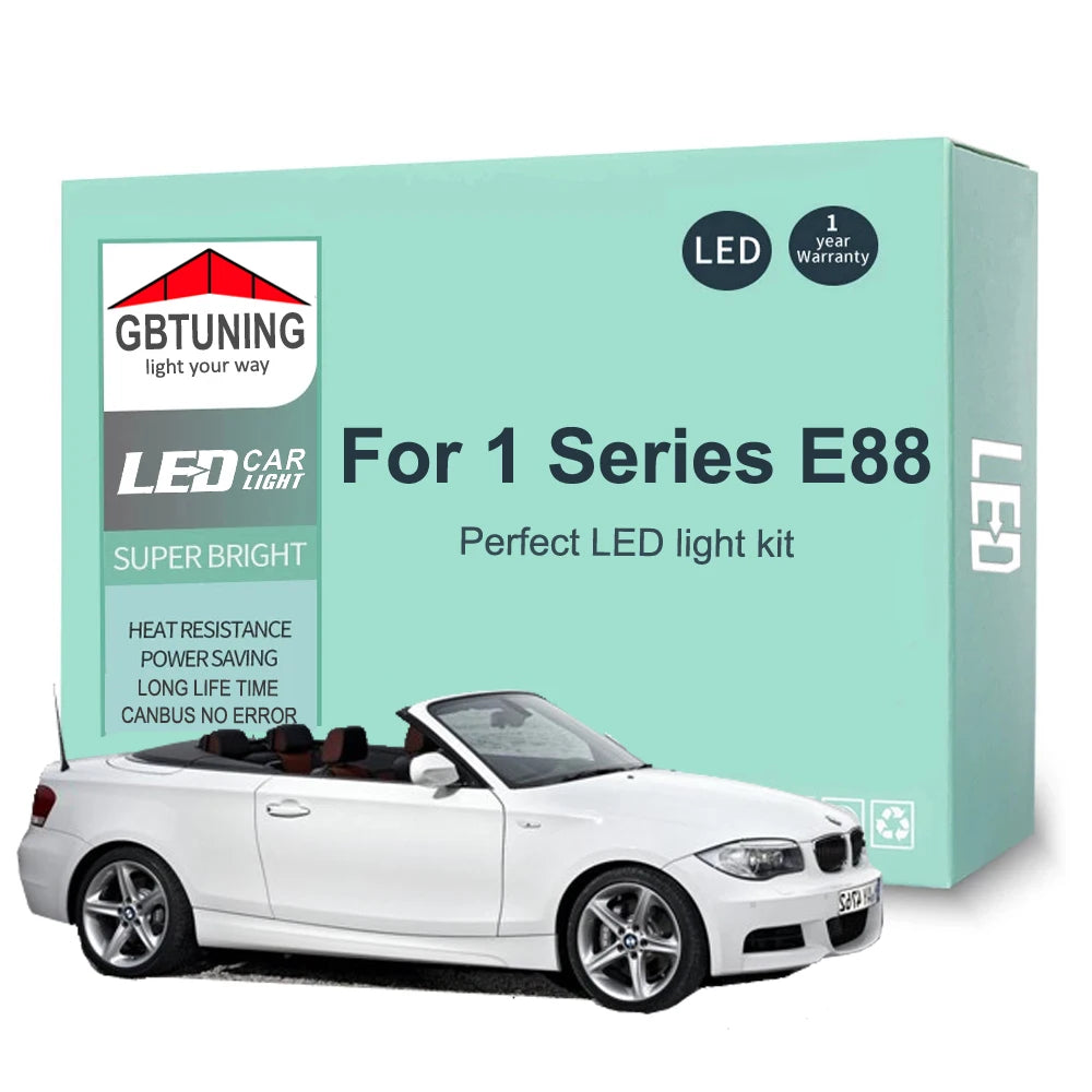 14-Piece LED Interior Light Kit for BMW 1 Series E88 Convertible - Canbus Error-Free Bulbs | AUTOKITSHOP