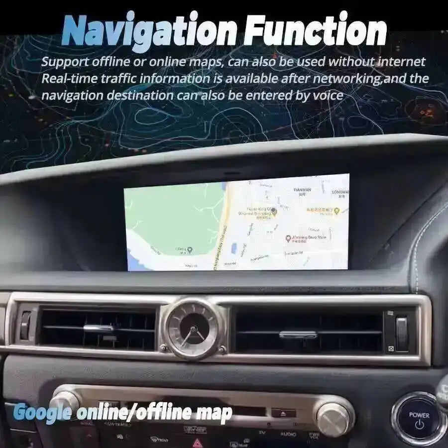 12.3 Inch Screen Bluetooth For Lexus GS GS200 GS250 GS300 GS350 GS450 2013-2019 plug and p
