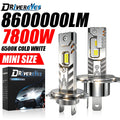 7800W H7 H4 H1 LED Headlight CANBUS H8 H11 9005 HB3 9006 HB4 Lights Mini Lamp 1:1 Size Wir