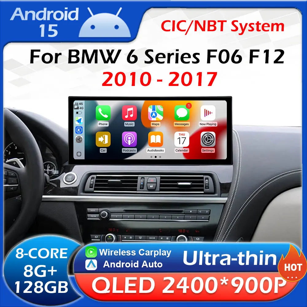 for BMW 6 Series F06 F12 2010 2011 2012 2013 - 2017 CIC NBT System Android Car Video Multi | AUTOKITSHOP