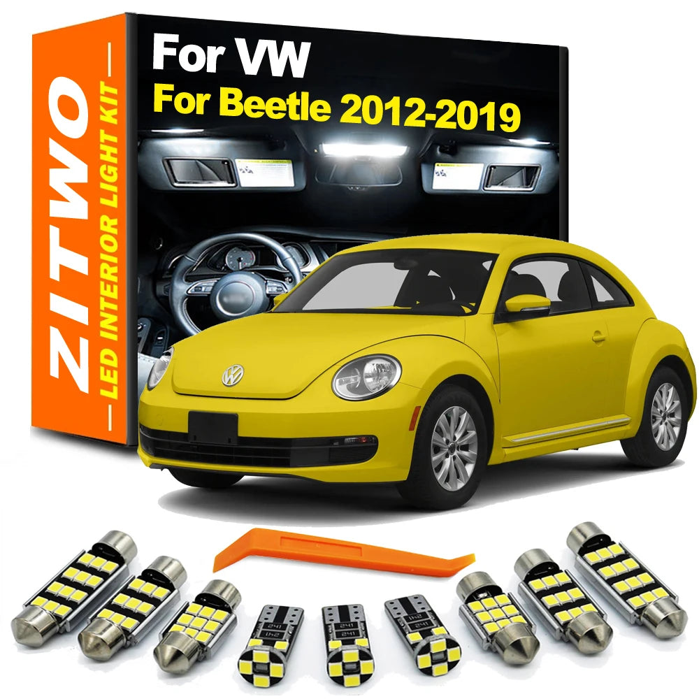 ZITWO 8Pcs LED Interior Dome Map Light Vanity Miror Bulb Kit For VW Volkswagen Beetle 5C 2012 20 - Canbus LED Car Light