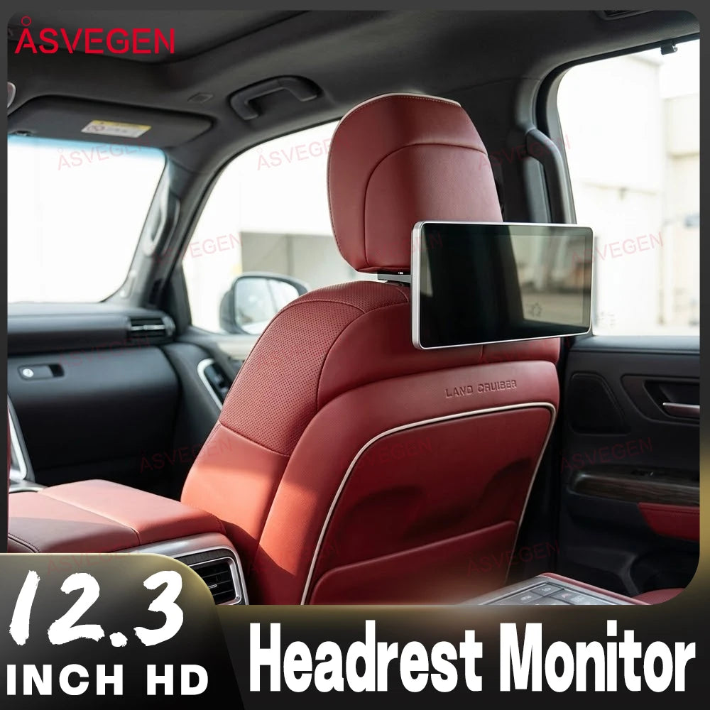 12.3" Android 14 Car Headrest Monitor for Toyota Land Cruiser LC300 Lexus LX570 LX600 GX46