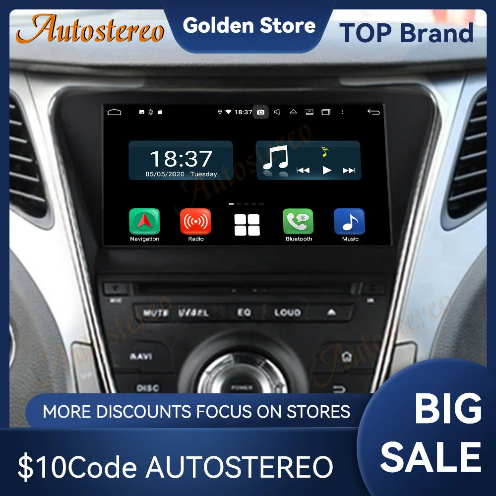 Android 13 Carplay For Hyundai AZERA Grandeur i55 2011 2012 2013 2014 Car GPS Navigation A