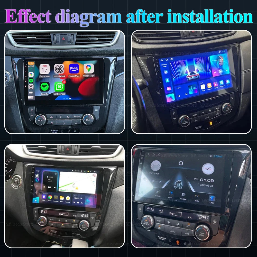 Android 16 Carplay Auto For Nissan X-trail Xtrail X - Trail 3 T32 2013-2022 Qashqai 2 J11  | AUTOKITSHOP