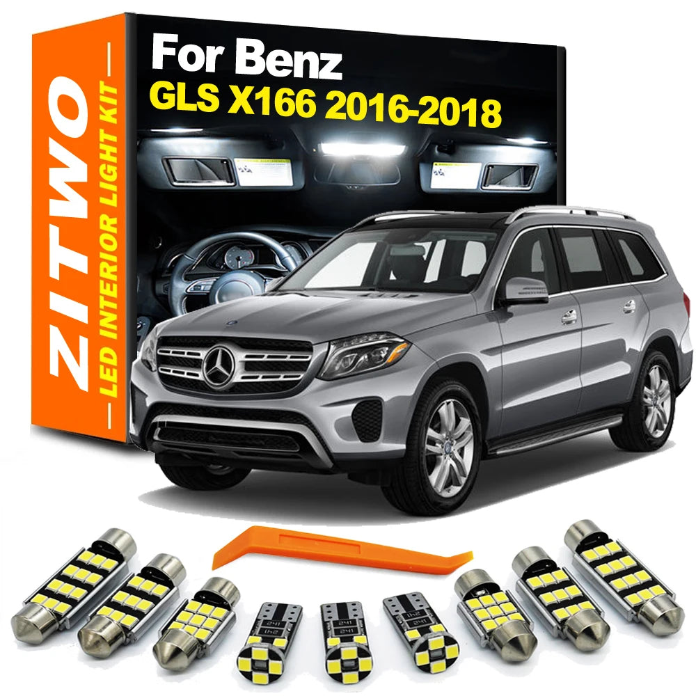 ZITWO 20Pcs Canbus LED Interior Light Kit For Mercedes Benz GLS Class X166 GLS320 GLS350 GLS400 GLS450 2016 2017 2018 LED Bulb