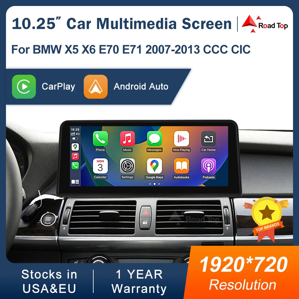 CN 1920*720 Multimedia Display For BMW X5 X6 E70 E71 2007-2013 CCC CIC Touch Screen Wirele | AUTOKITSHOP