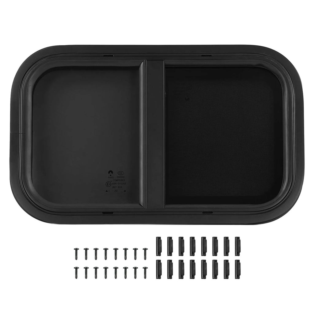 RV Window 535x335mm/21.06x13.18in RV Push Pull Window Rounded Corner Waterproof Sealed UV Proof  - Automotive LED Light
