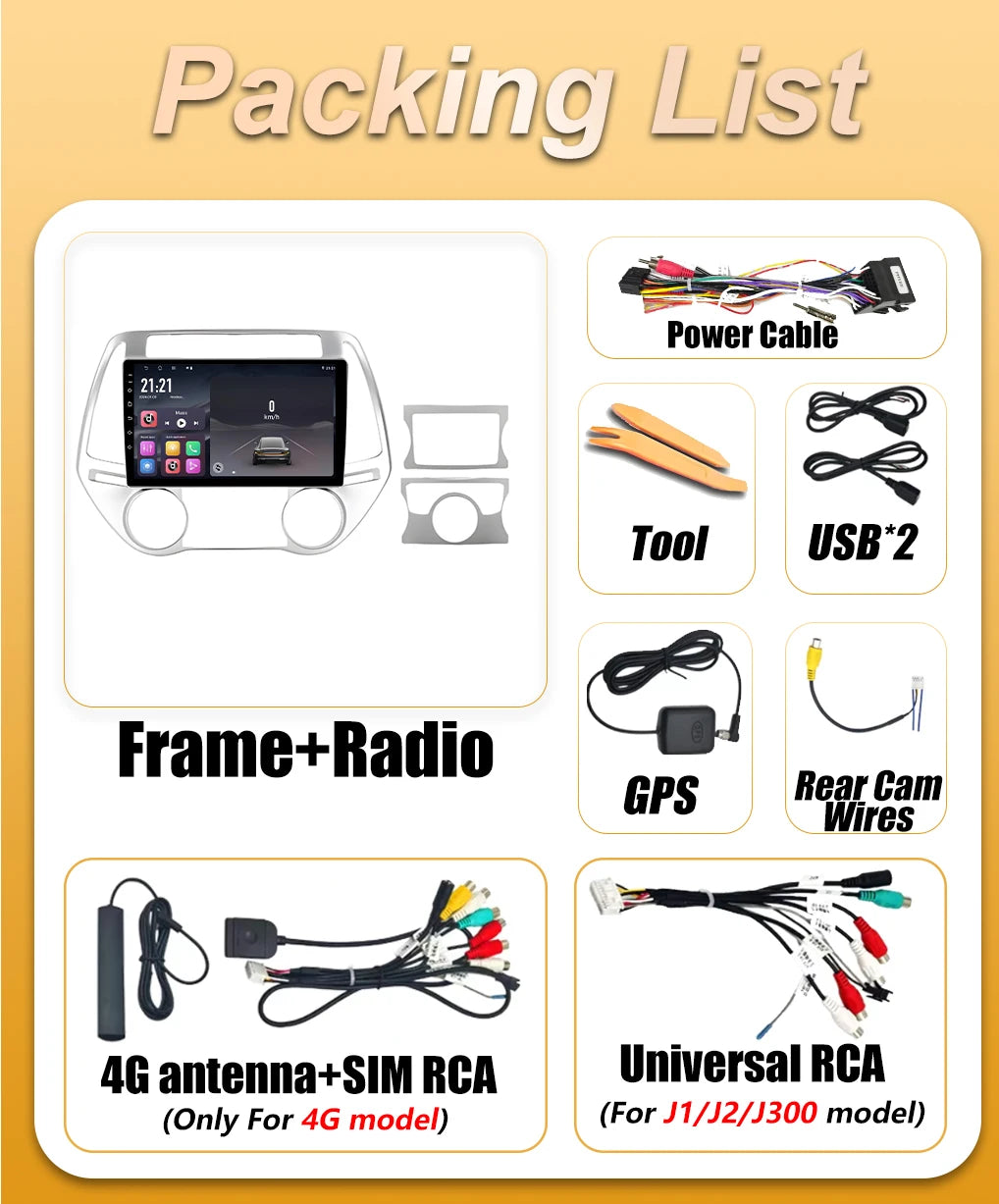 Android 16 Car Radio Multimedia Player For Hyundai I20 2008 2009 2010 2011 2012 Carplay Au | AUTOKITSHOP