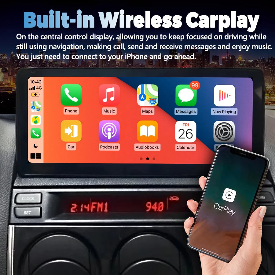 Multimedia Player Android 14 Player 12.3'' IPS QLED Screen Car radio Music Stereo For Mazd | AUTOKITSHOP