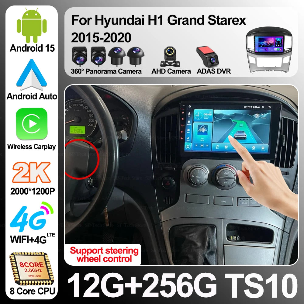 Android 16 For Hyundai H1 Grand Starex 2015-2020 Car Radio Wireless Carplay Head Unit Mult | AUTOKITSHOP
